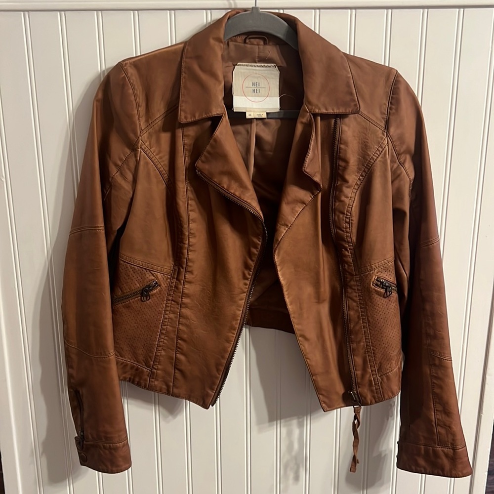 Anthropologie Hei Hei Vegan Leather Jacket